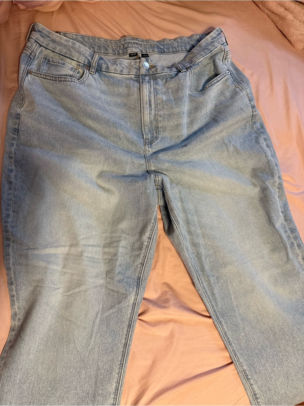 American Eagle Outfitters Faded Light Blue Straight Jeans